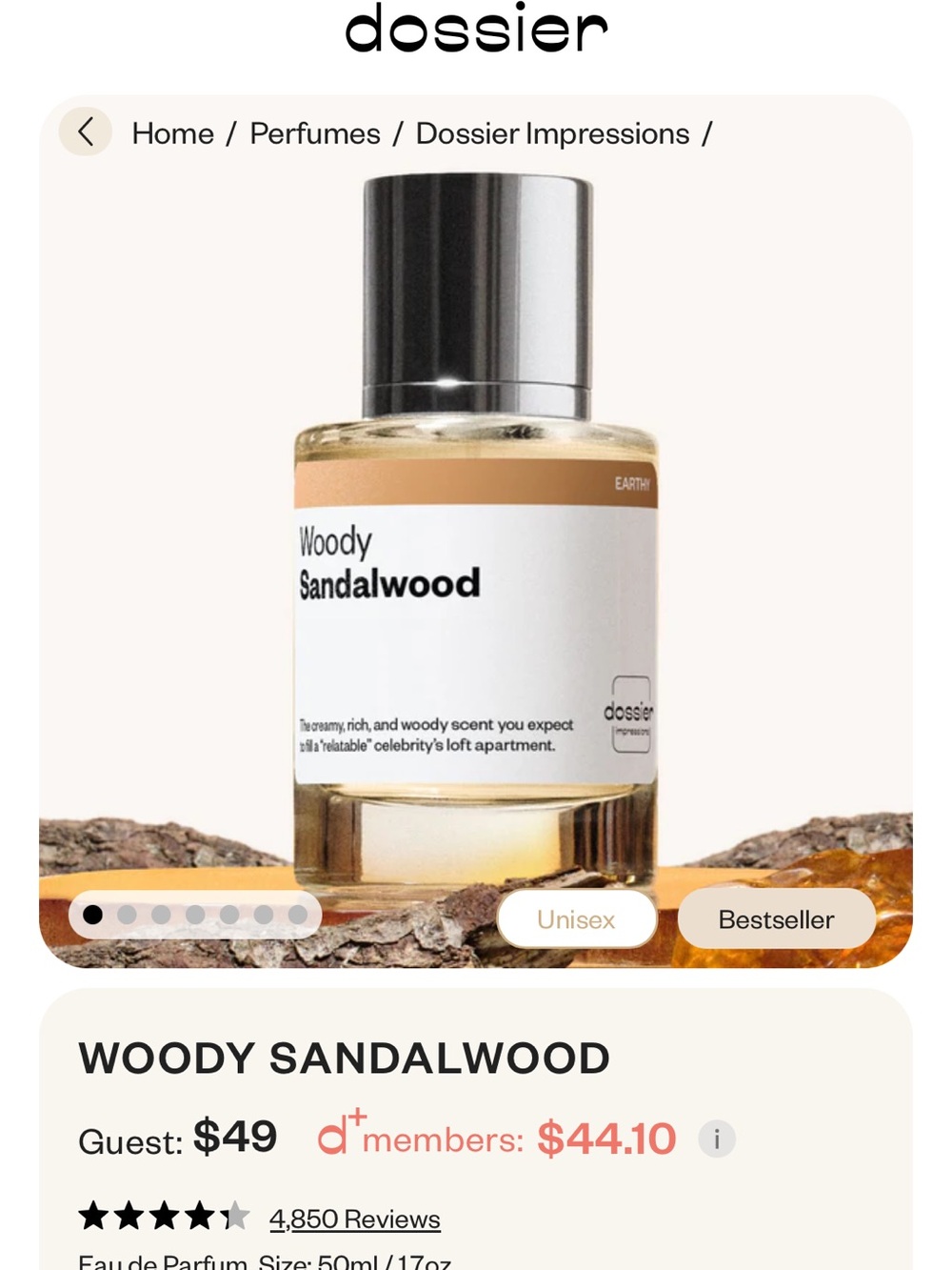 Dossier woody sandalwood